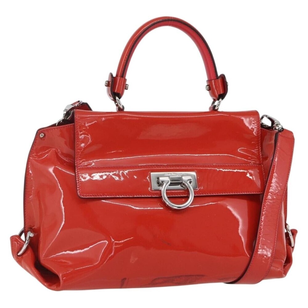 Salvatore Ferragamo Gancini Patent leather